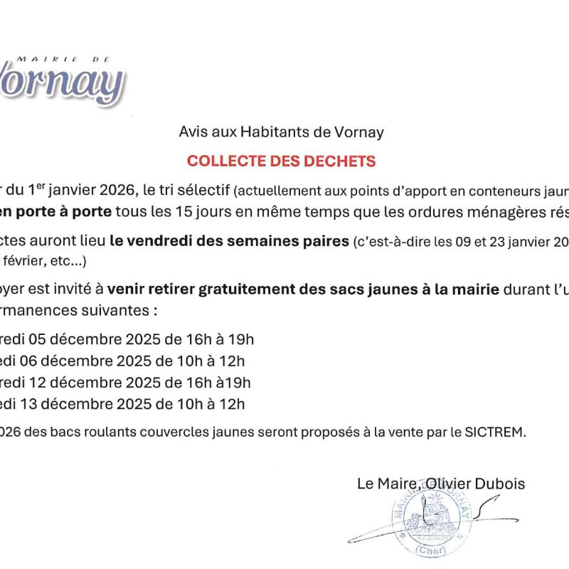 Collecte ordures ménagères