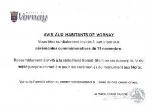 Cérémonie du 11 Novembre