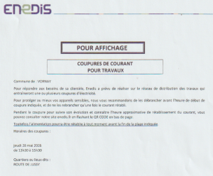 ENEDIS Coupure de courant