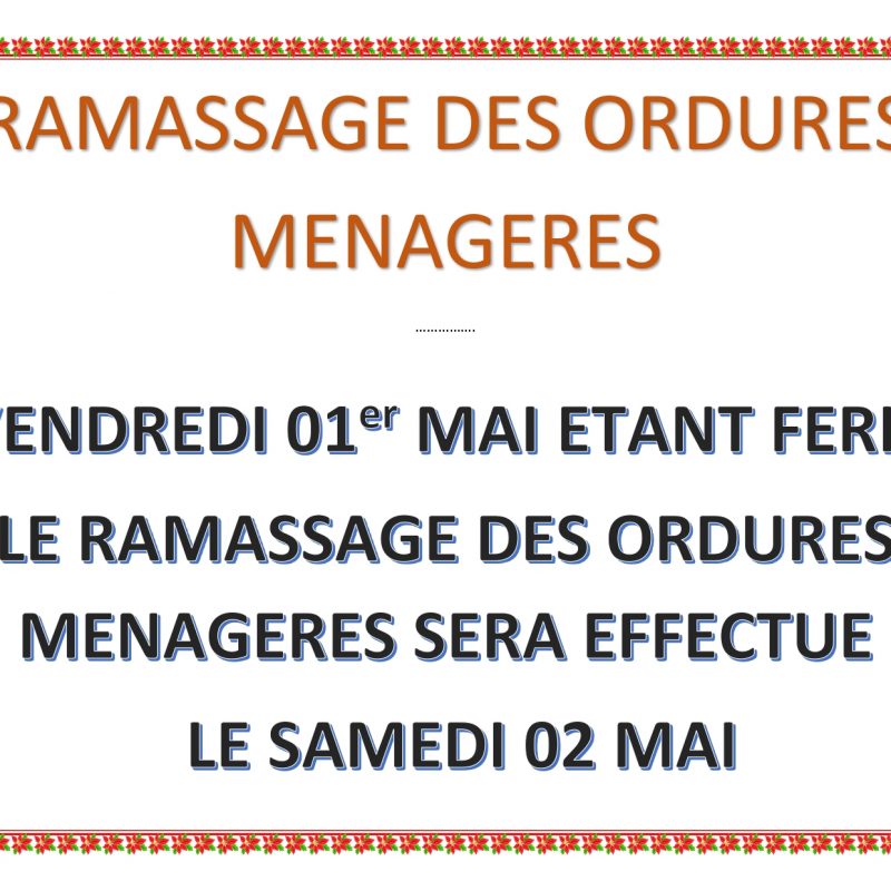 Ramassage OM semaine 18