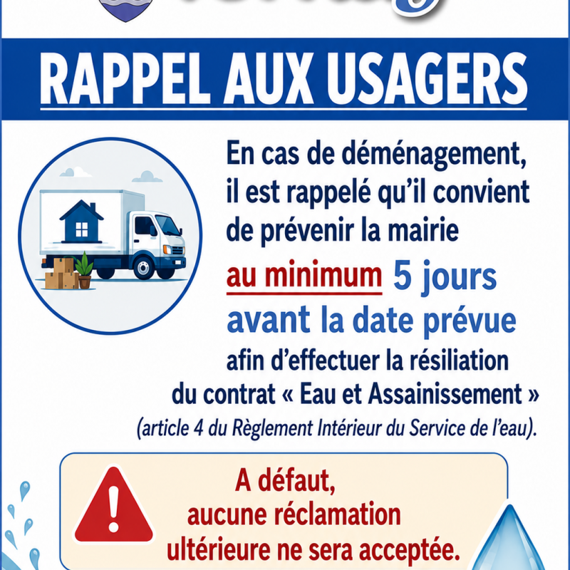 Résiliation contrat « Eau et Assainissement »
