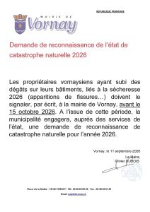 Reconnaissance catastrophe naturelle